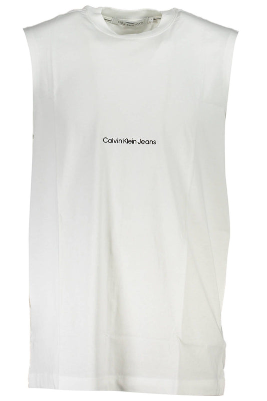 White Cotton Men T-Shirt