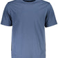 Blue Polyester Men T-Shirt