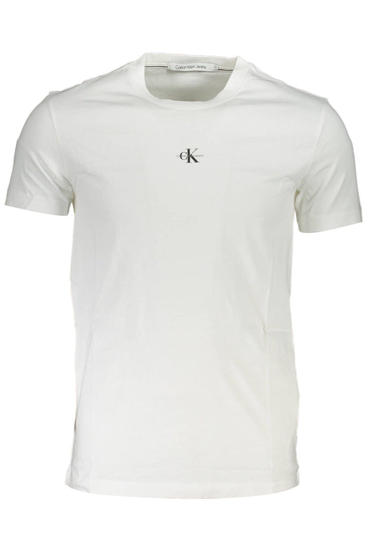 White Cotton Men T-Shirt