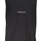 Black Cotton Men Sleeveless T-Shirt