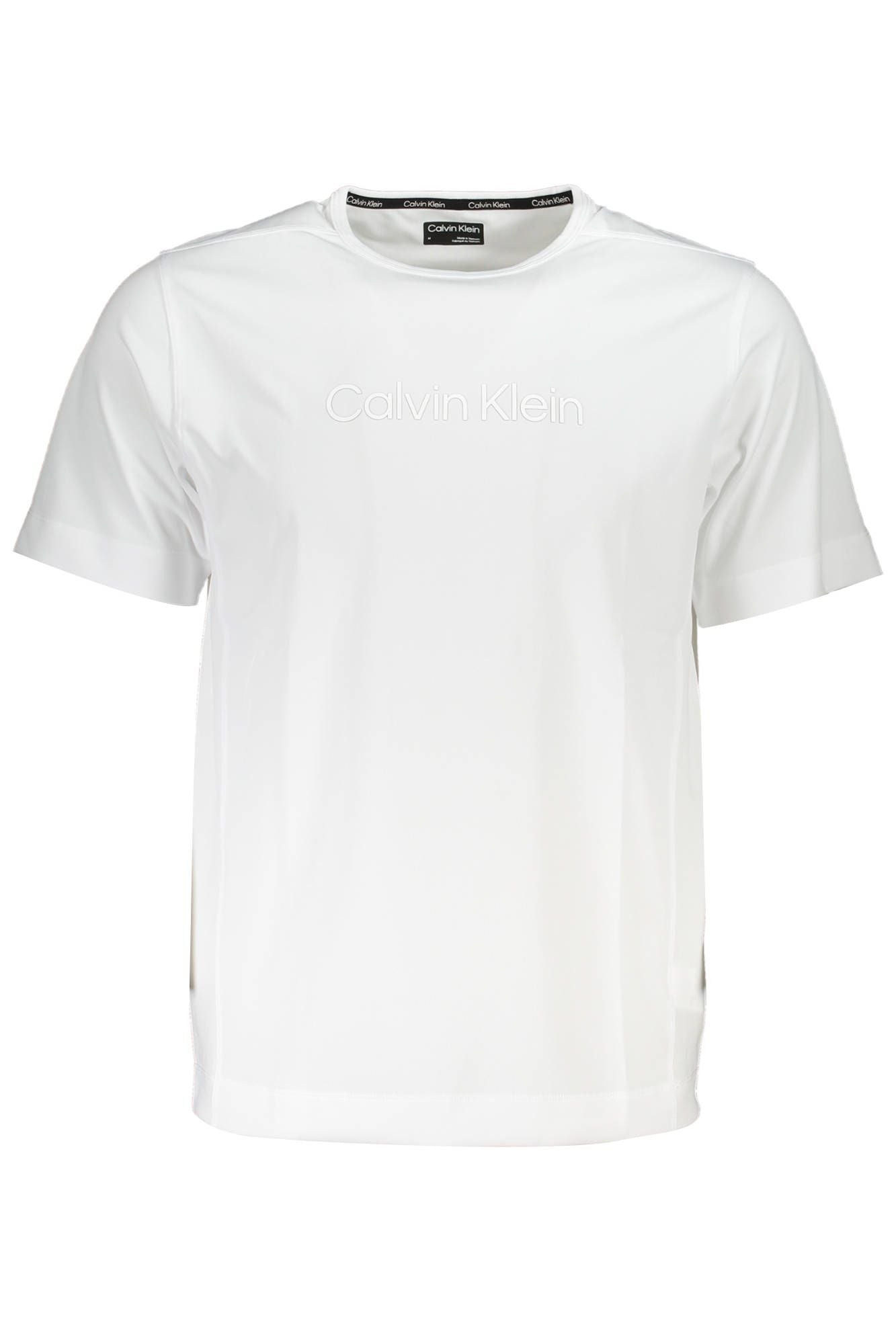 White Polyester Men T-Shirt