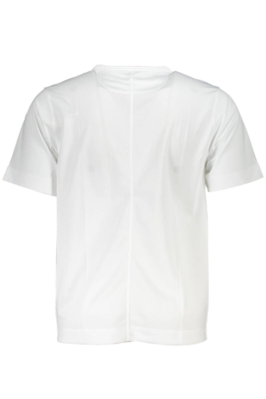 White Polyester Men T-Shirt