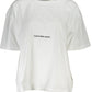 White Cotton Women T-Shirt