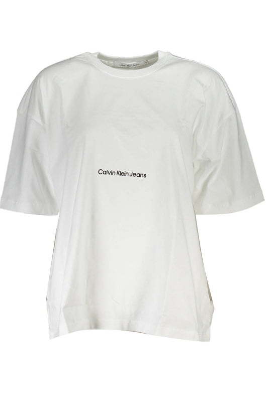 White Cotton Women T-Shirt