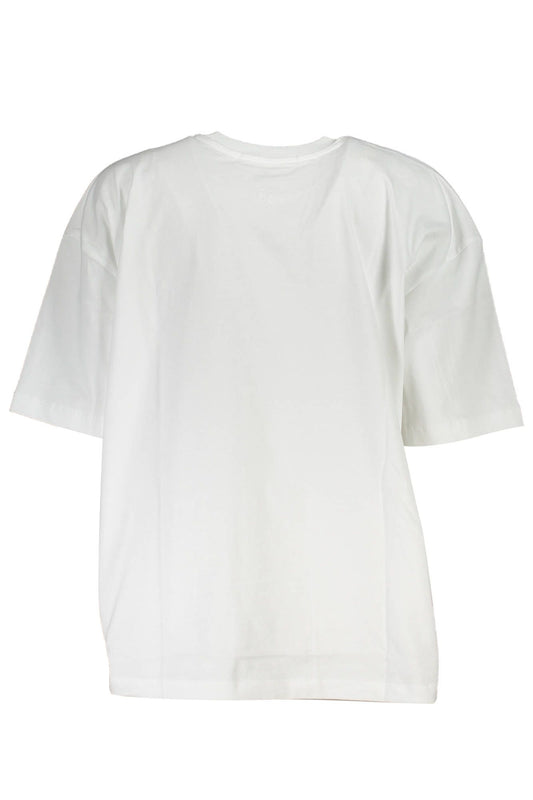 White Cotton Women T-Shirt