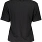Black Elastane Women Top