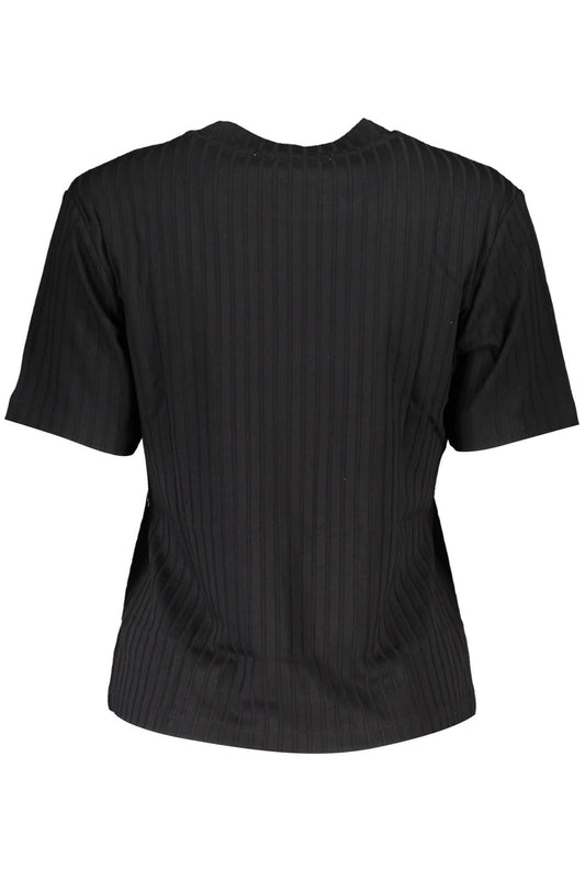 Black Elastane Women Top