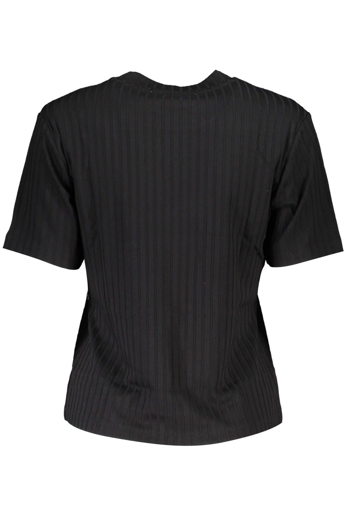 Black Elastane Women Top