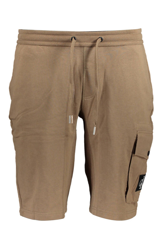 Brown Cotton Men Bermuda Short