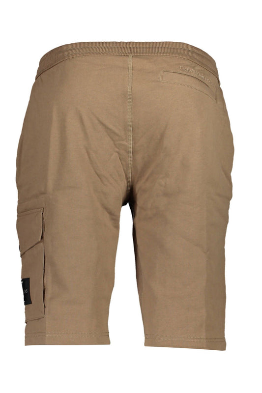 Brown Cotton Men Bermuda Short