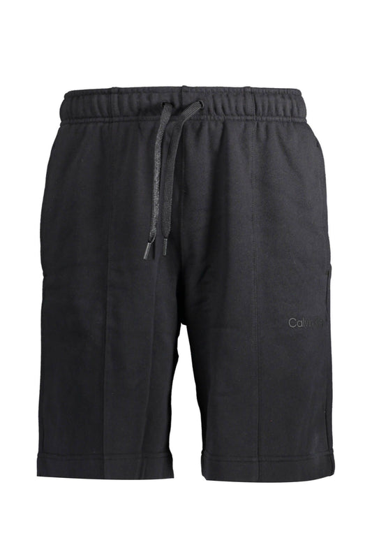 Black Cotton Men Short