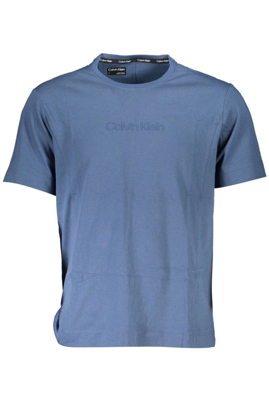 Blue Cotton Men T-Shirt