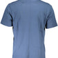 Blue Cotton Men T-Shirt
