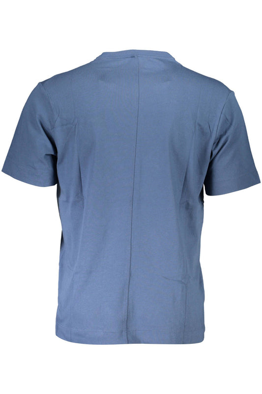 Blue Cotton Men T-Shirt