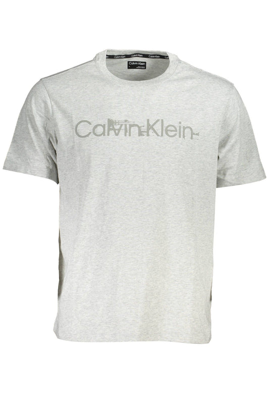 Gray Cotton Men T-Shirt