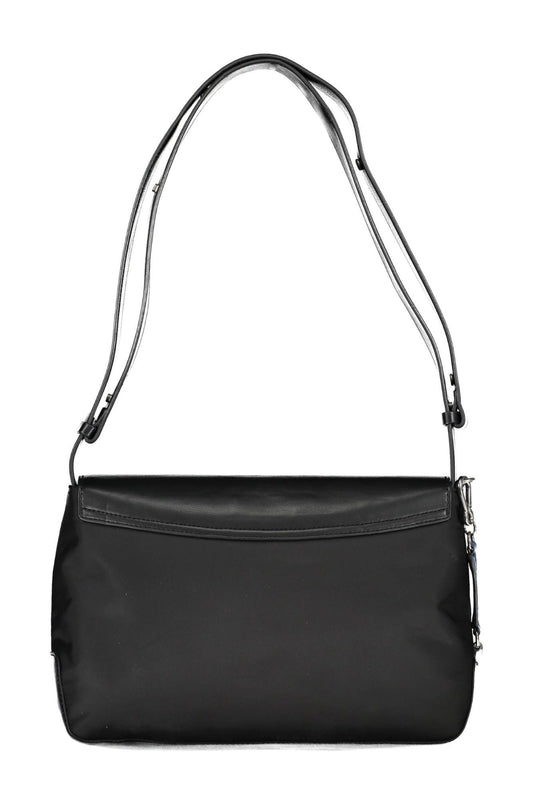 Black Polyester Women Handbag