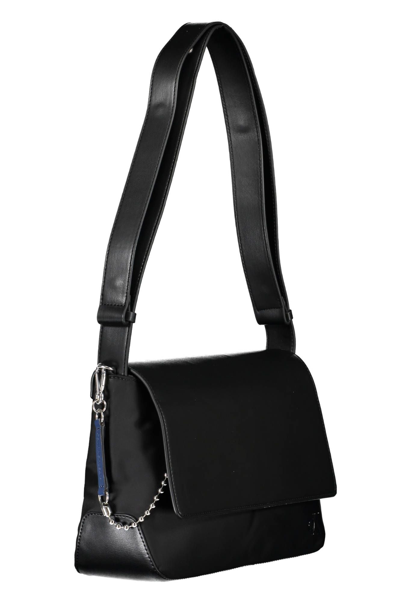 Black Polyester Women Handbag