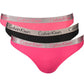 Pink Cotton Women Thong Pack