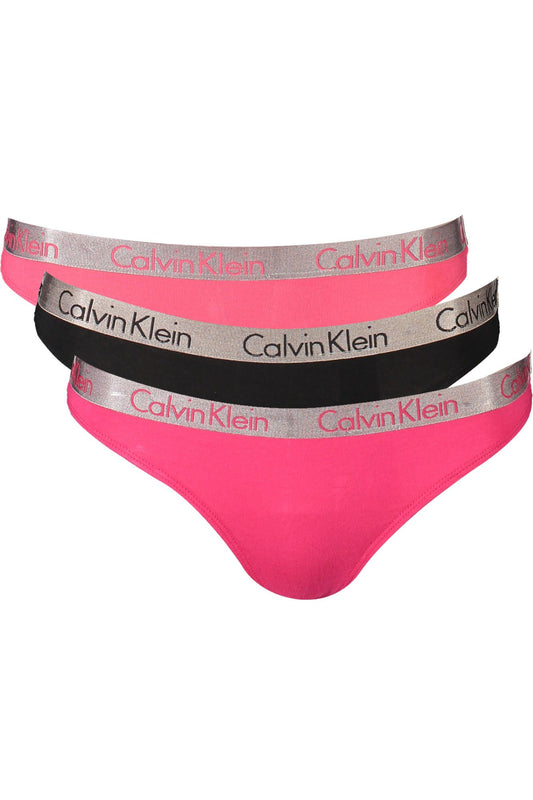 Pink Cotton Women Thong Pack