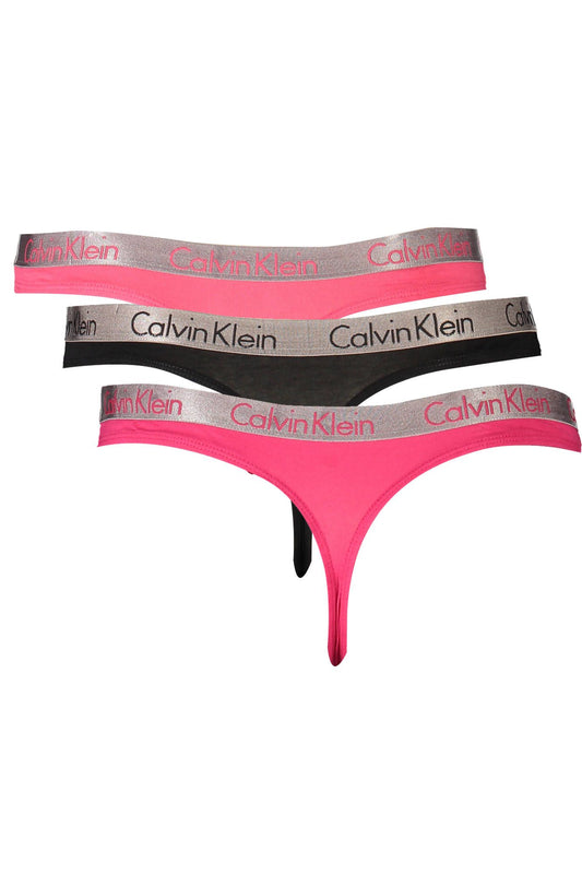 Pink Cotton Women Thong Pack