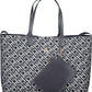 Blue Cotton Women Handbag