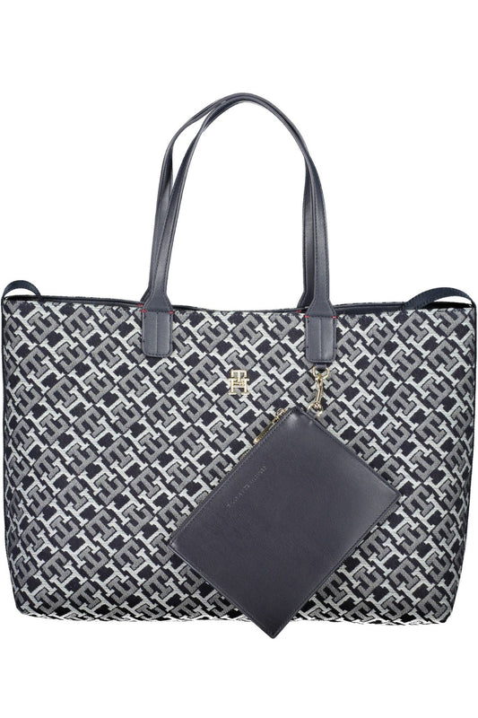 Blue Cotton Women Handbag