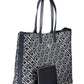 Blue Cotton Women Handbag