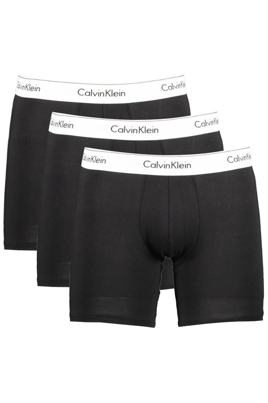 Black Cotton Men Boxer Brief