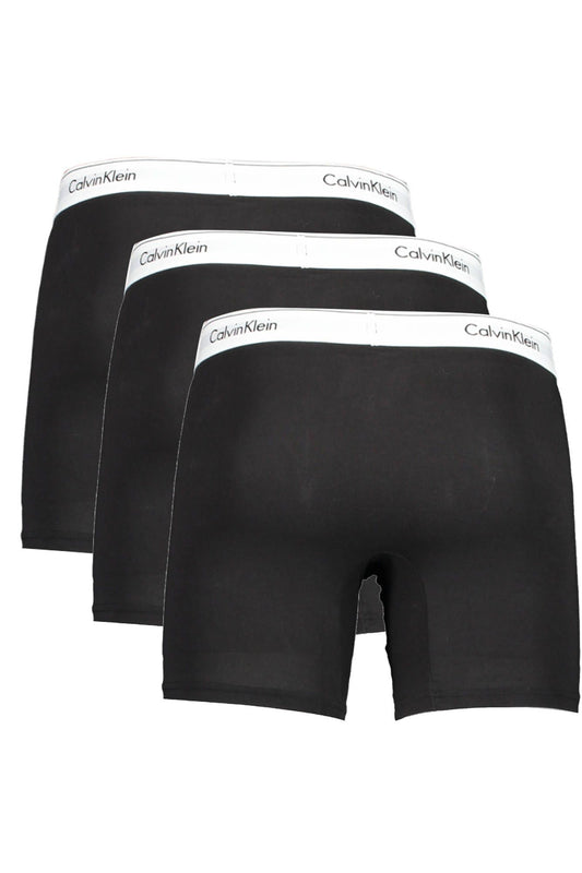 Black Cotton Men Boxer Brief