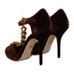 Maroon Devotion T-Chain Heels Sandals