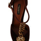 Maroon Devotion T-Chain Heels Sandals