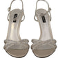 Crystal-Embellished Silk Blend Heels