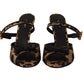 Crystal-Embellished Leopard Print Heels
