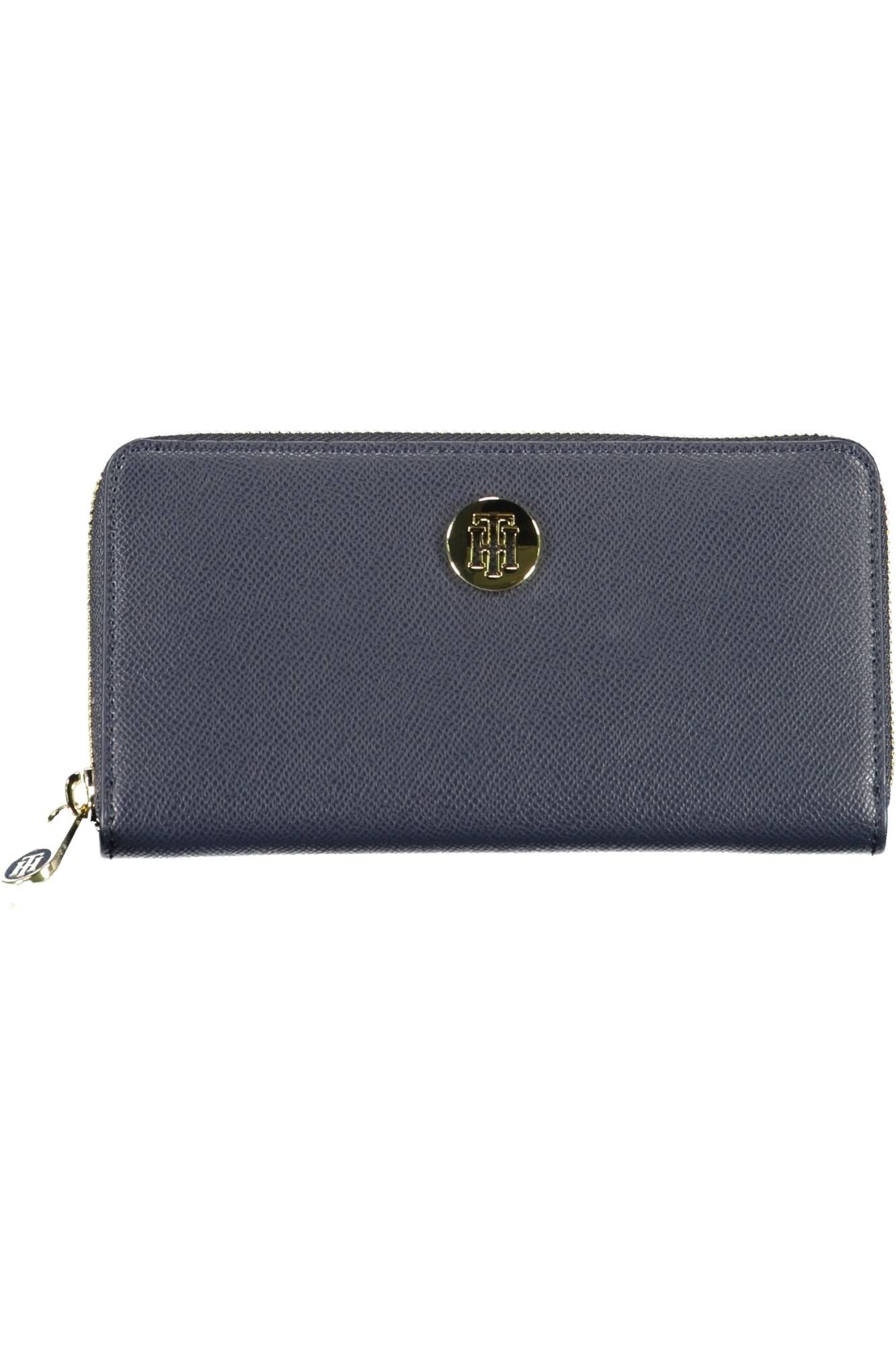 Blue Polyurethane Women Wallet