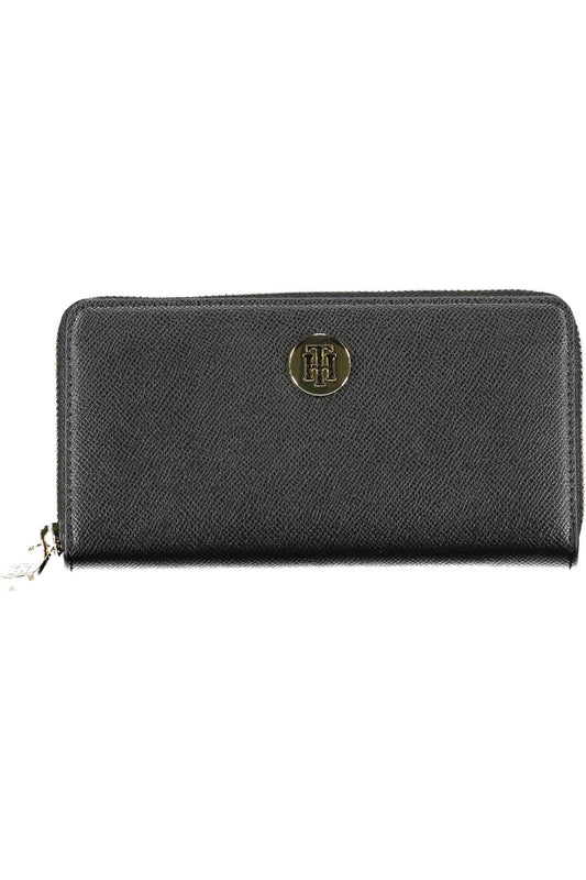 Black Polyurethane Women Wallet