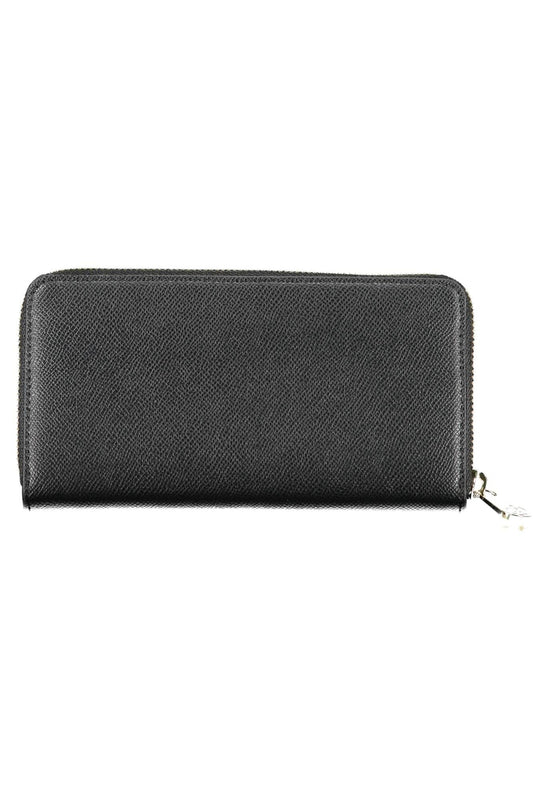 Black Polyurethane Women Wallet