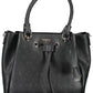Black Polyurethane Women Handbag