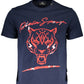 Blue Cotton Men T-Shirt