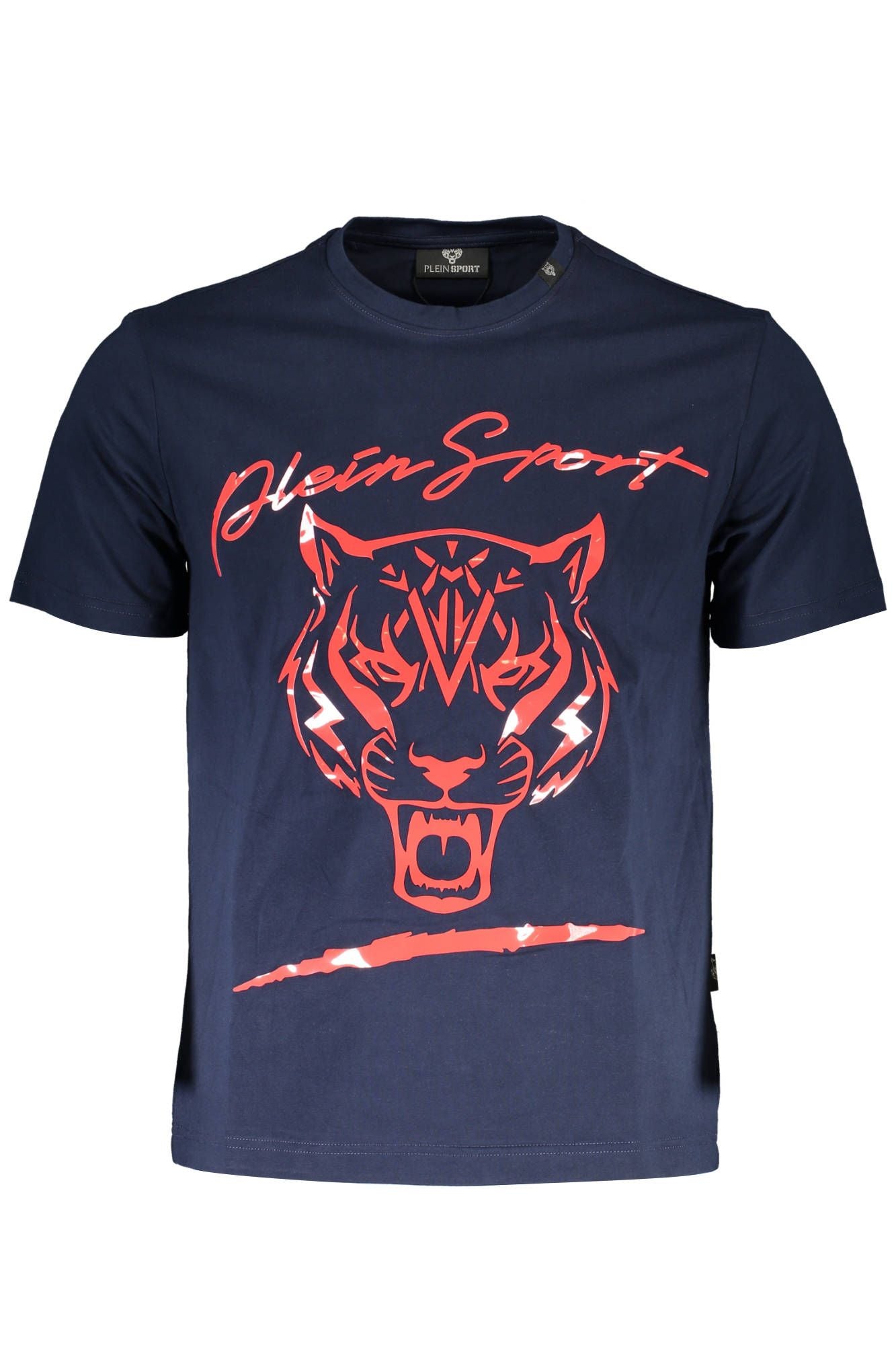 Blue Cotton Men T-Shirt