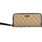 Beige Polyurethane Women Wallet