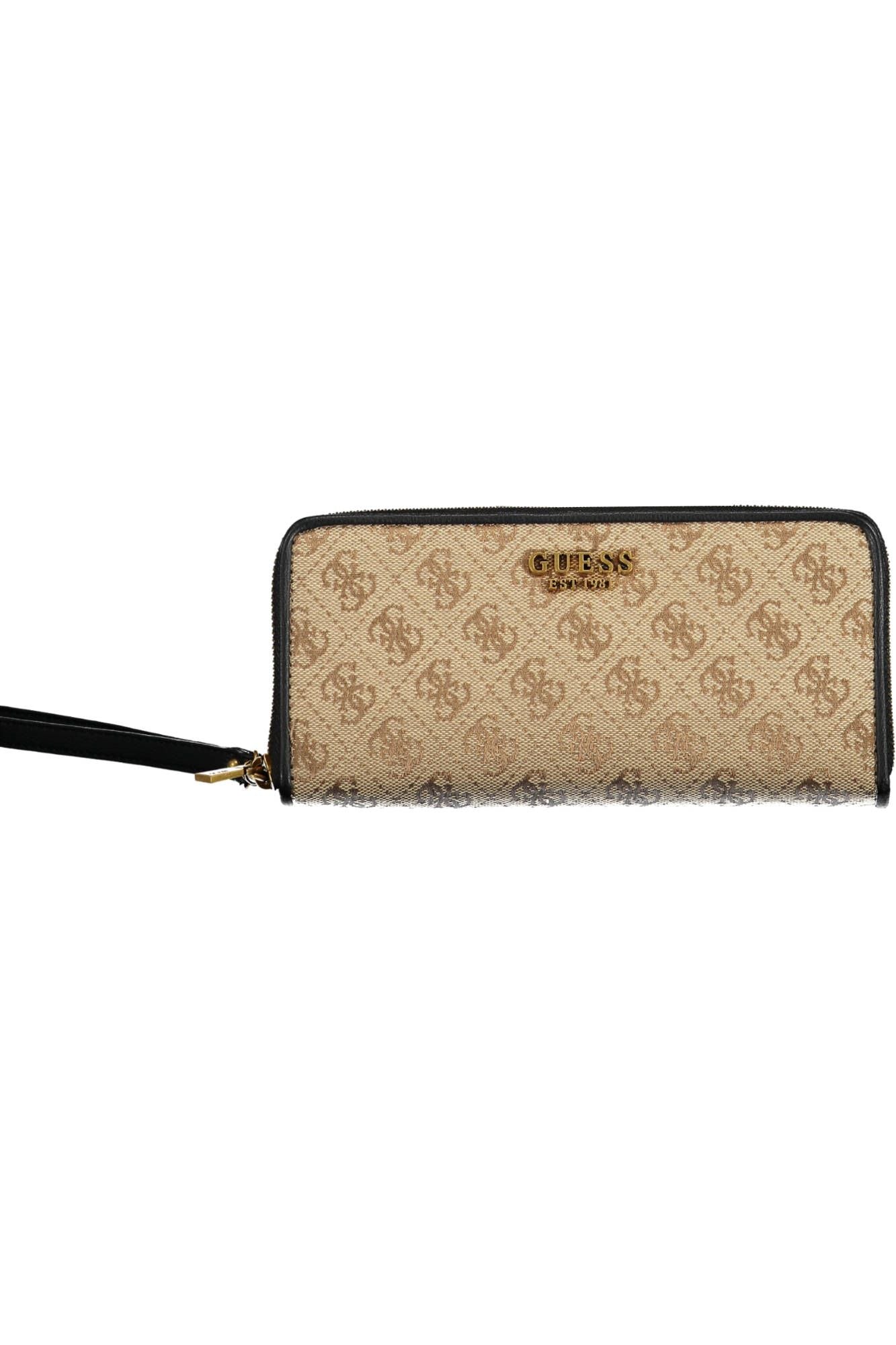 Beige Polyurethane Women Wallet