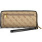 Beige Polyurethane Women Wallet
