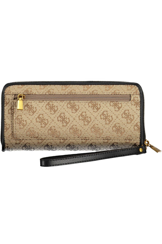 Beige Polyurethane Women Wallet