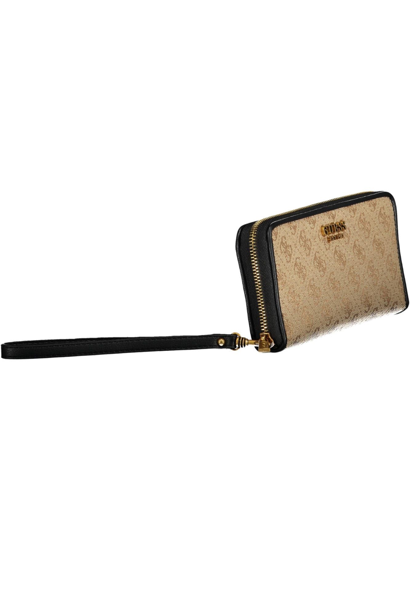 Beige Polyurethane Women Wallet