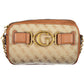 Brown Polyurethane Women Handbag