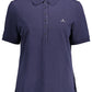 Blue Cotton Women Polo