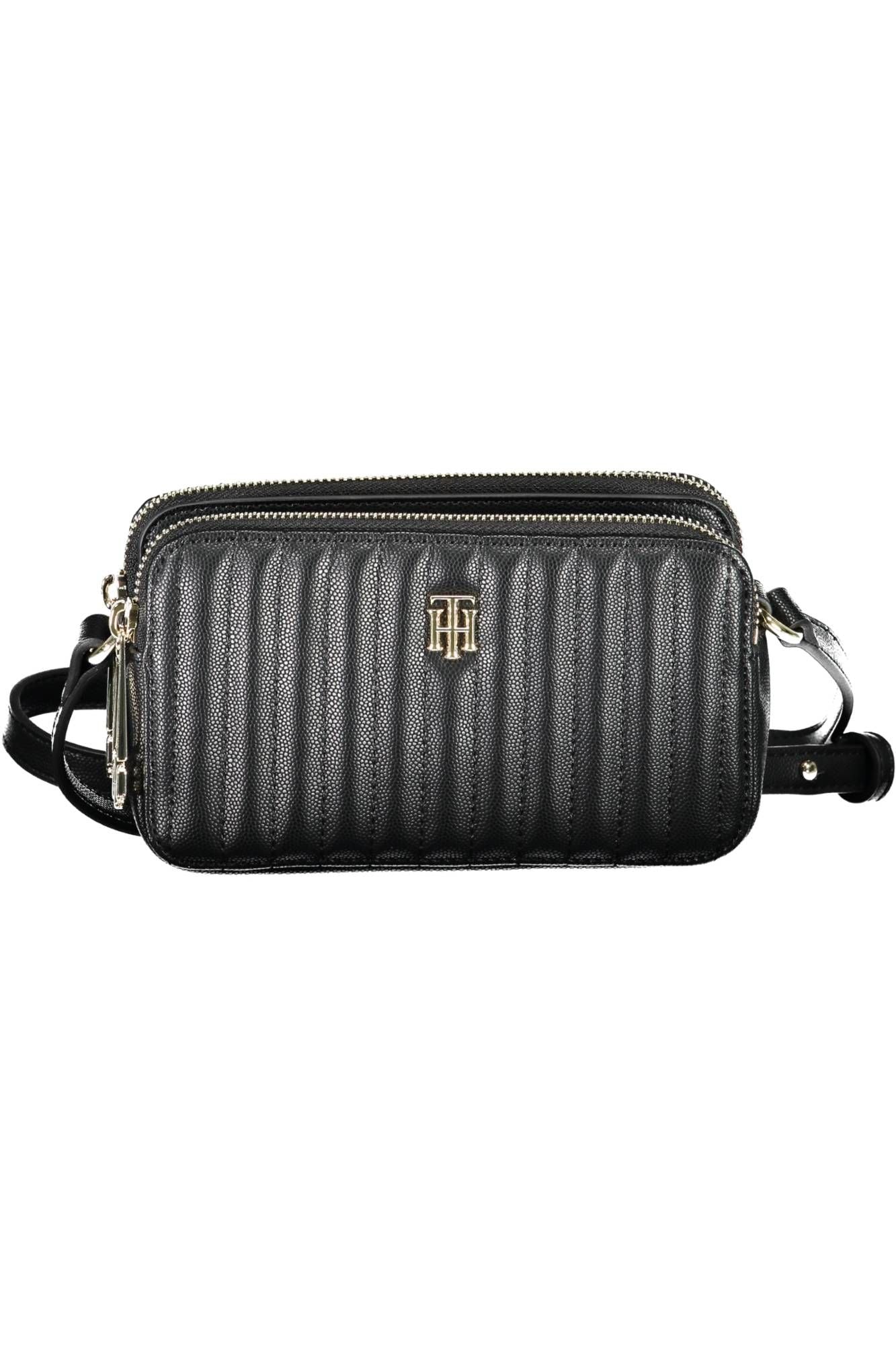 Black Polyurethane Women Handbag