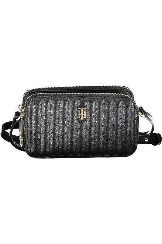 Black Polyurethane Women Handbag