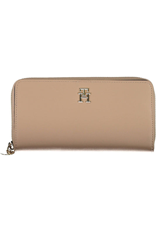 Beige Polyurethane Women Wallet
