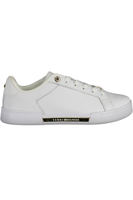 White Polyester Women Sneaker